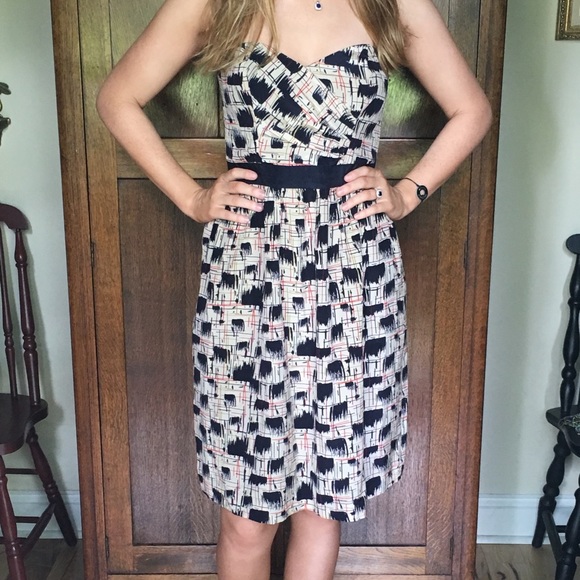 CLOSET CLOSING! Anthro Burlapp strapless dress EUC - Picture 1 of 8